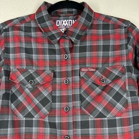 Dixxon Flannel Co x Club Tattoo Women’s Limited Edition Flannel Shirt Medium - Picture 2 of 8